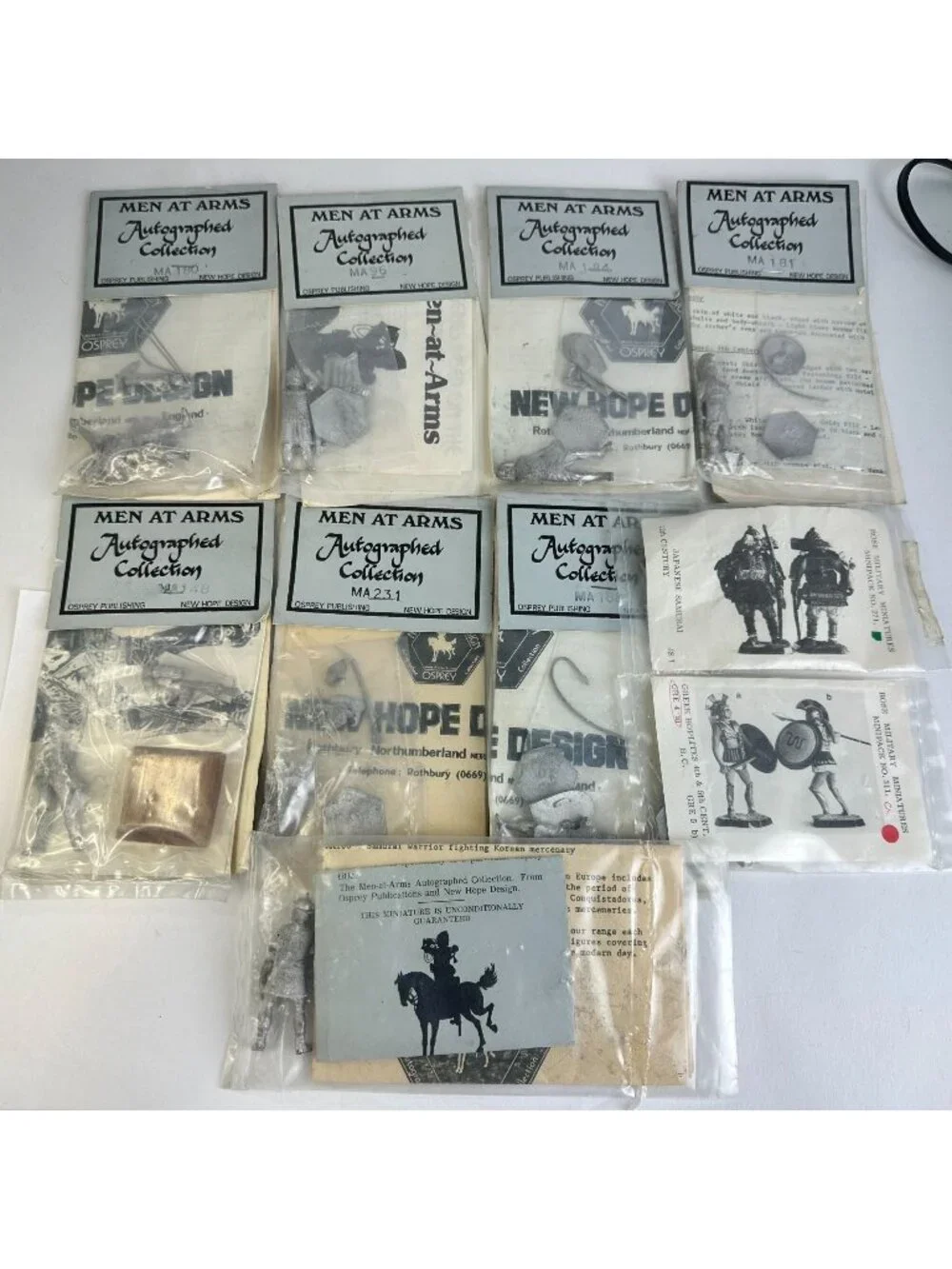 Men At Arms Autographed Collection 54mm Metal Miniatures Lot Osprey & New Hope D